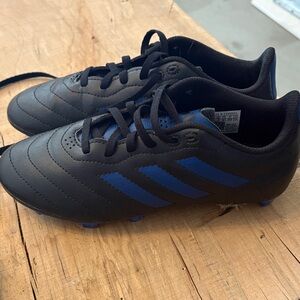 Adidas Kids Black and Blue cleats size 4.5